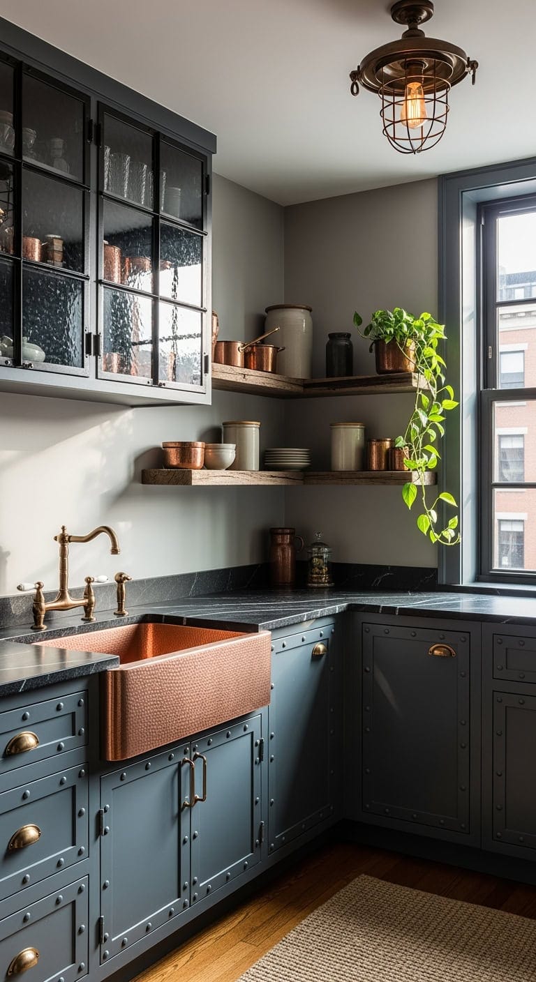 industrial slate burnished bronze