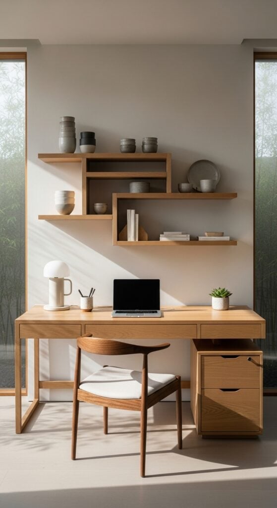 23 Japandi Home Office Ideas to Create Your Calm, Productive Haven