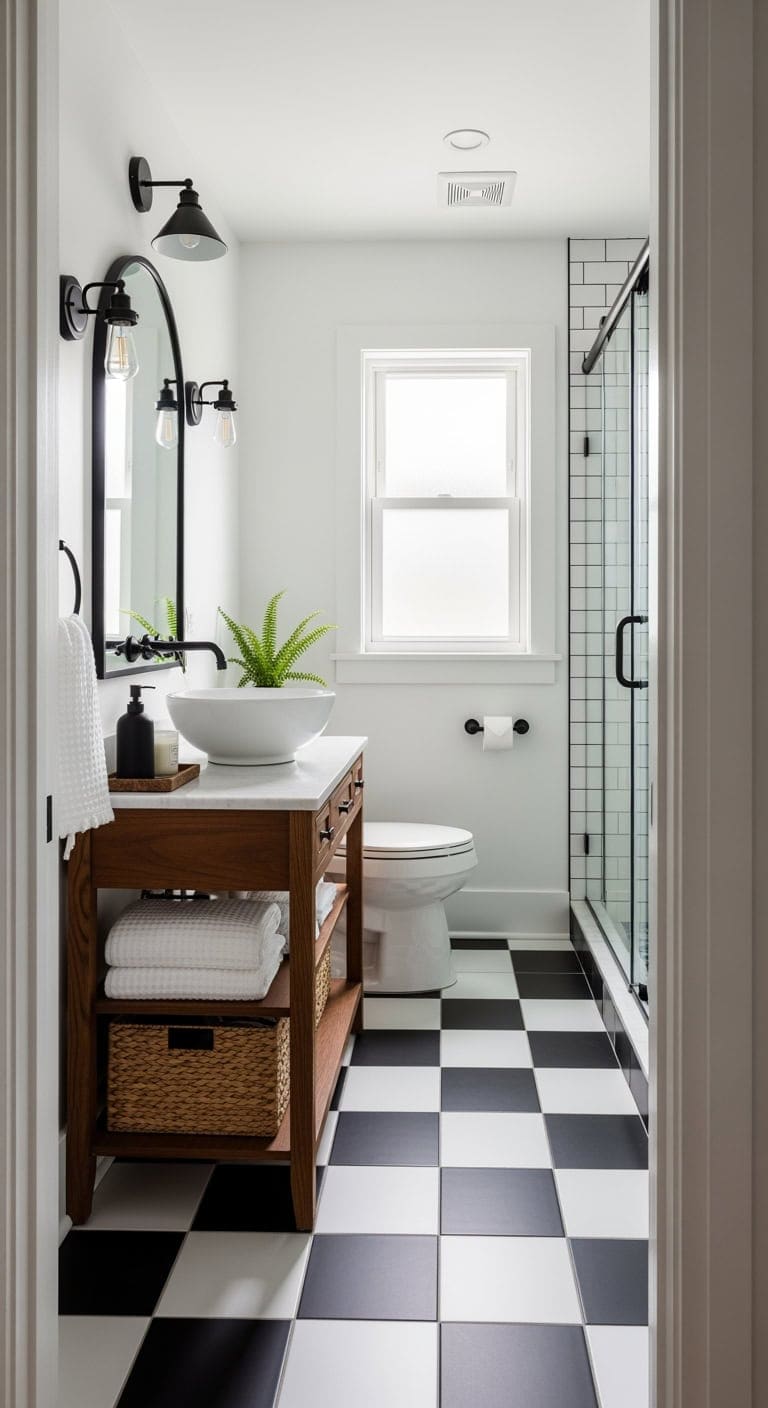 jet black and alabaster checkerboard