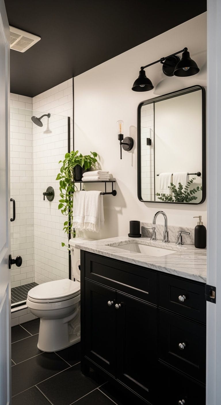 jet black crisp white