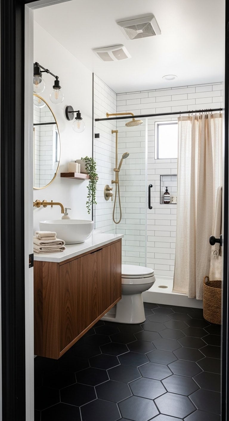 jet black mid century elegance