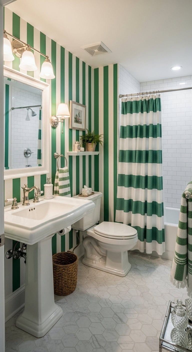 kelly green stripes prep