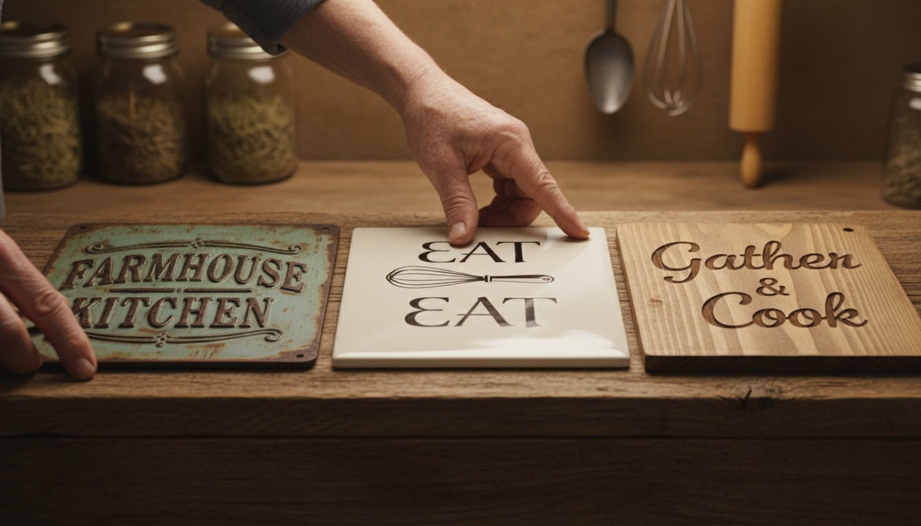 kitchen sign selection factors