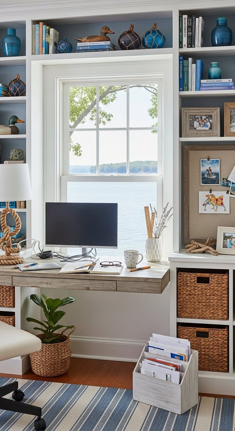 lake framed built in bookcases