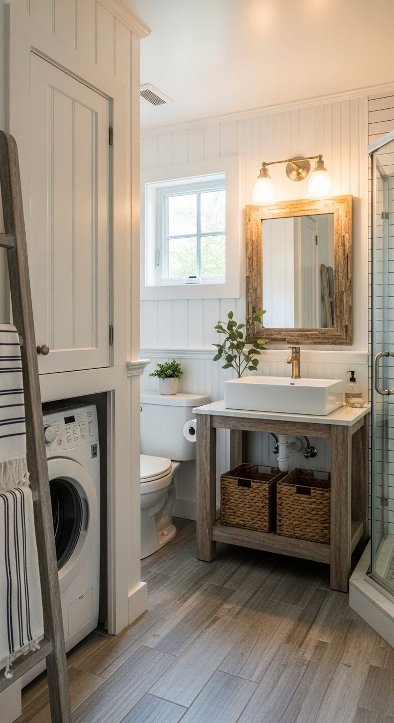 lake house laundry concealment