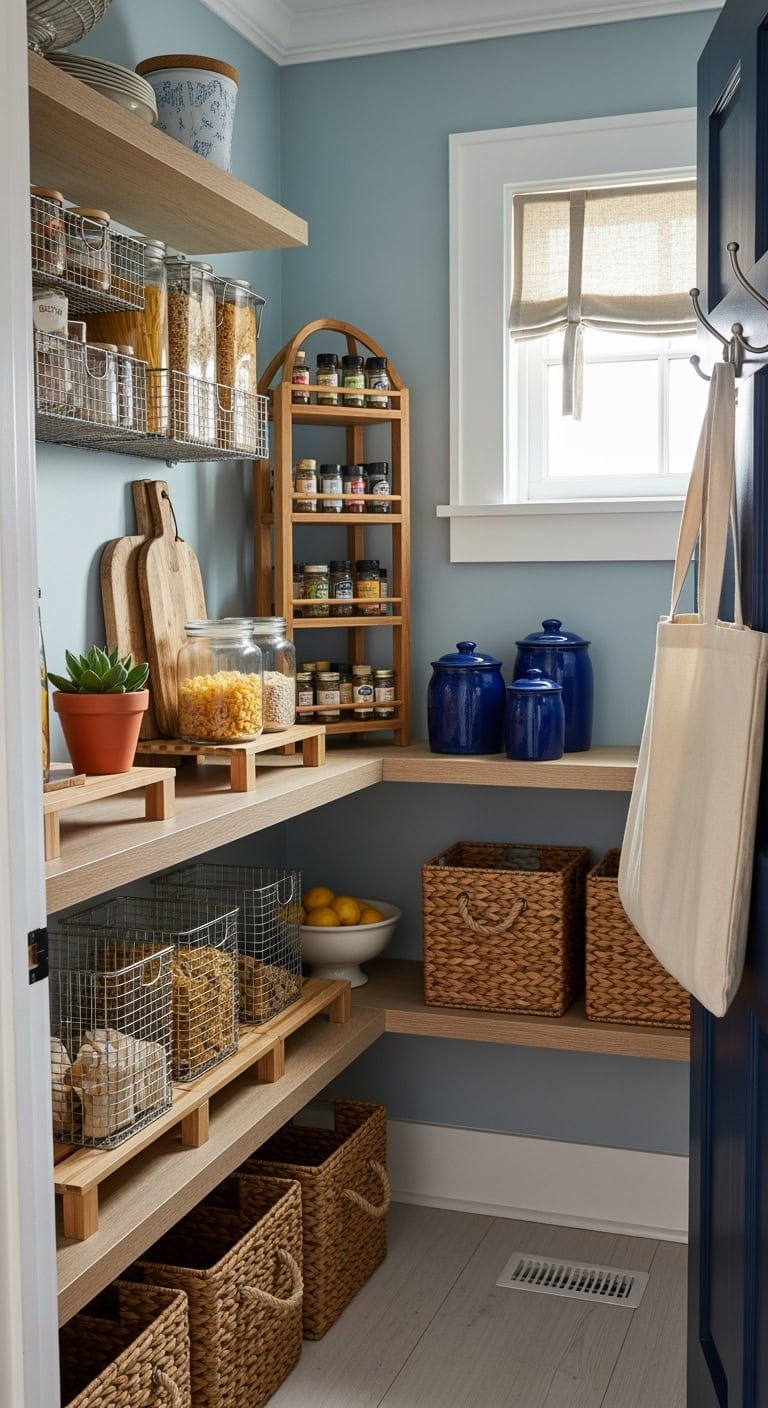 lakehouse vertical pantry makeover
