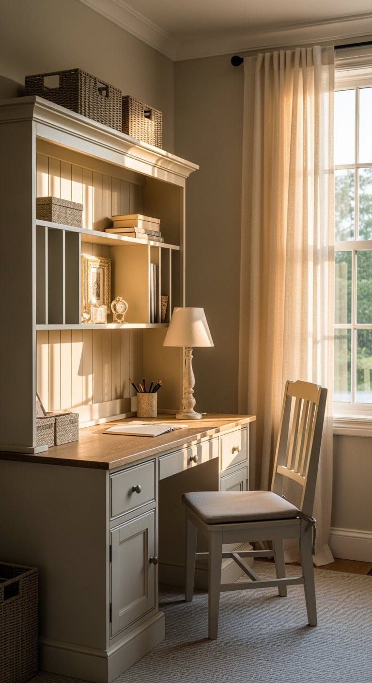 lavender buttercream cottage storage