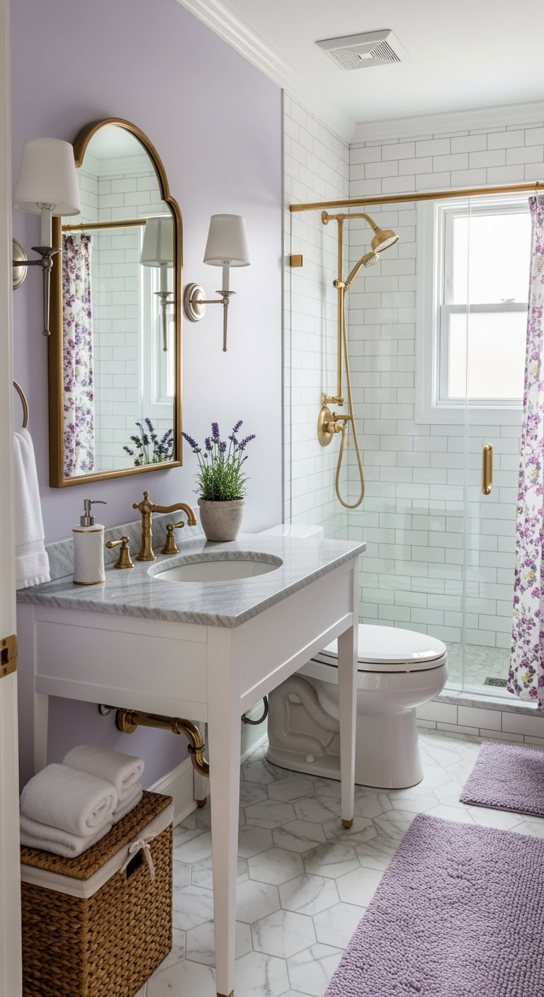 lavender champagne marble romance