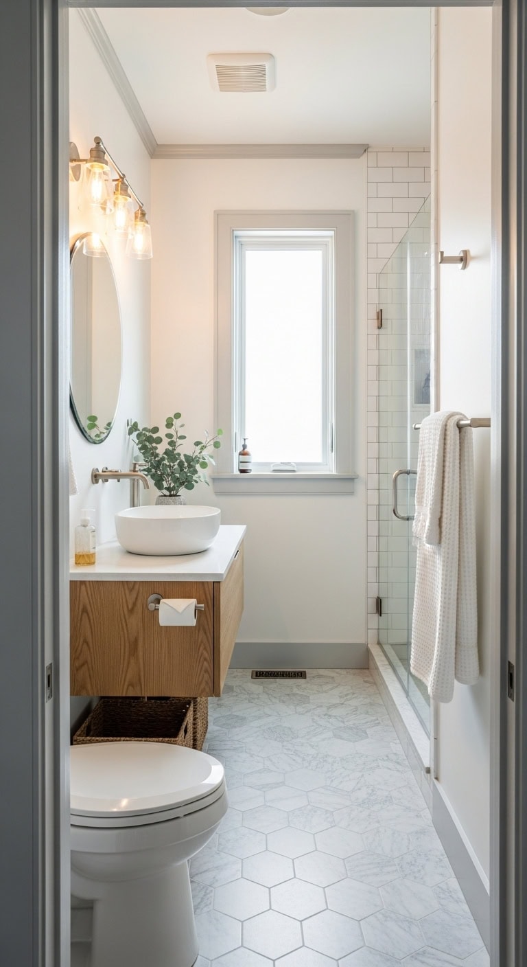 light airy scandinavian bath transformation