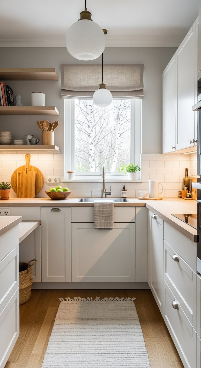 light wood scandinavian kitchen elegance