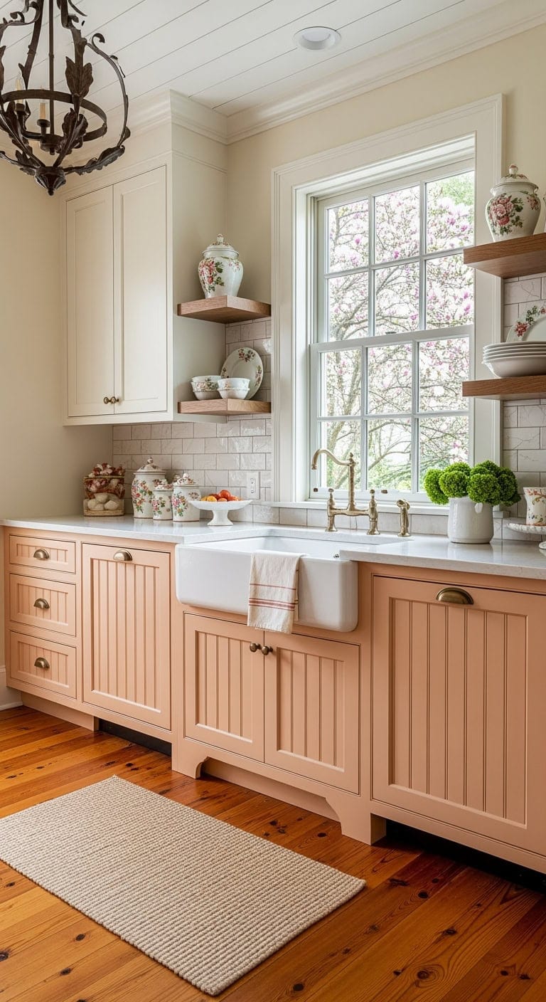 magnolia white peach farmhouse