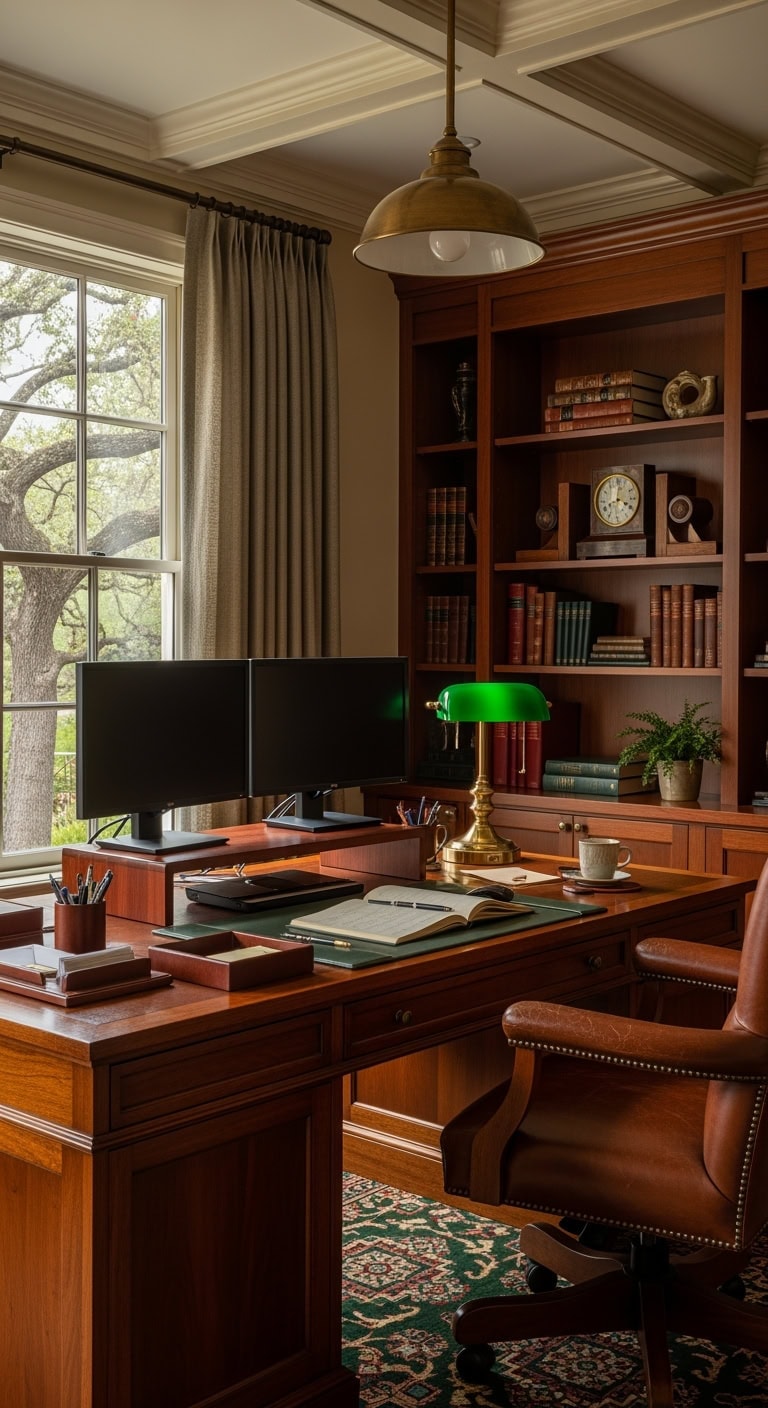 mahogany forest green executive