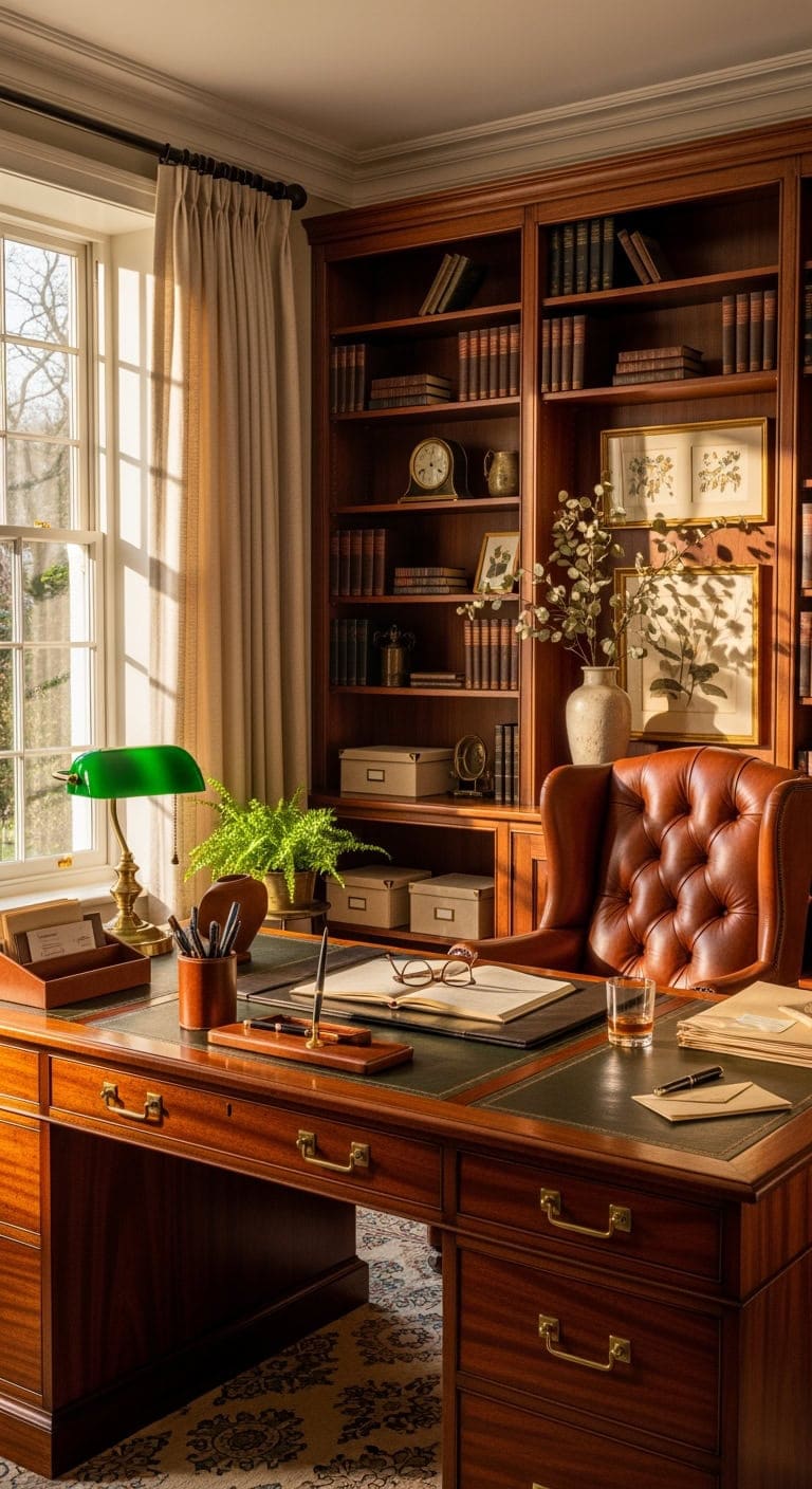 mahogany ivory brass elegance