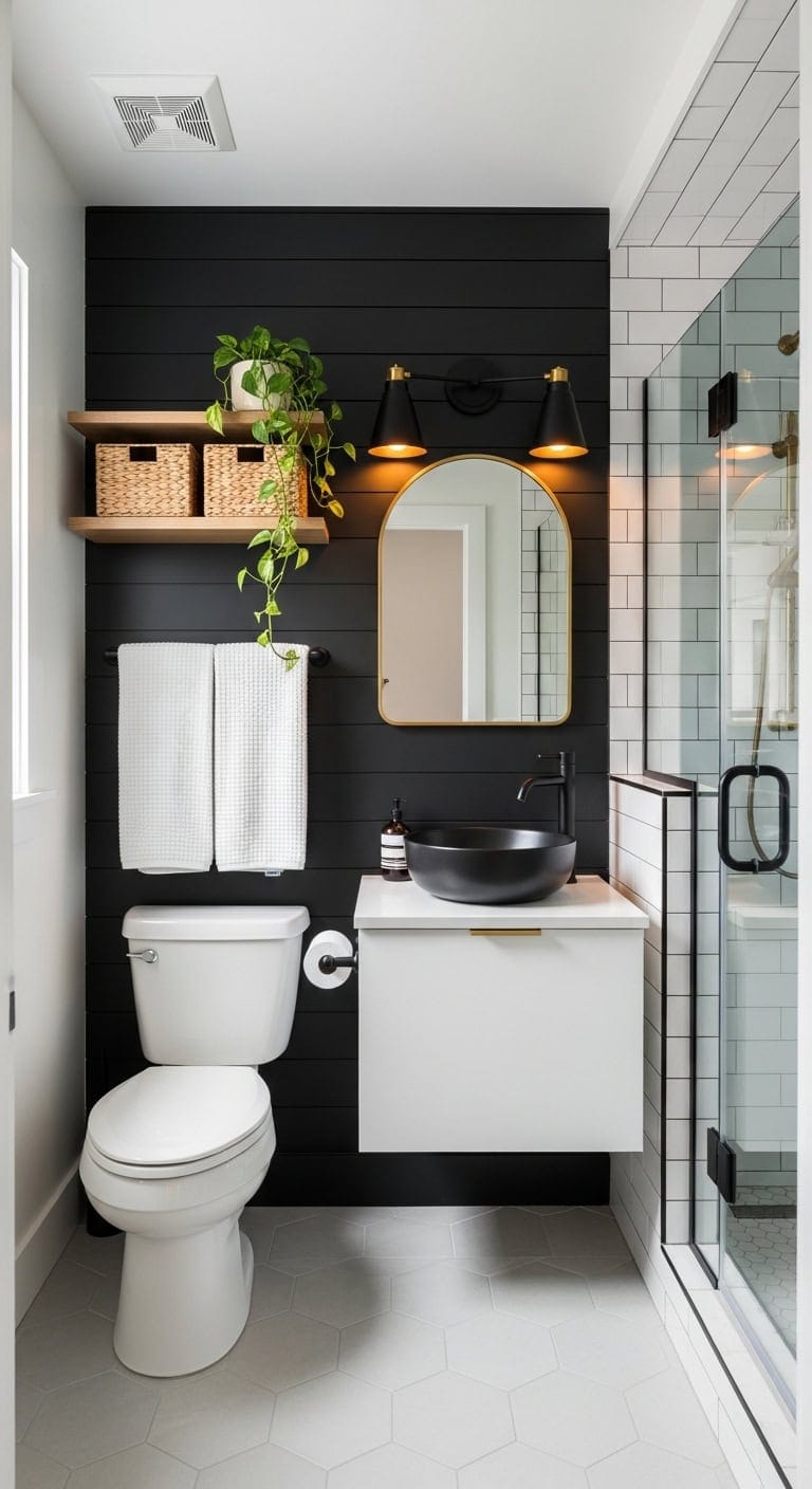 matte black shiplap elegance