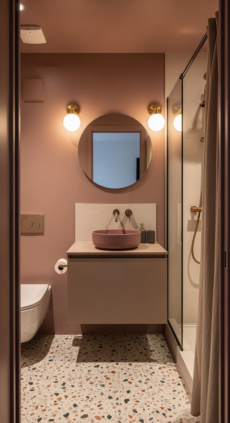 mauve mushroom terrazzo sanctuary