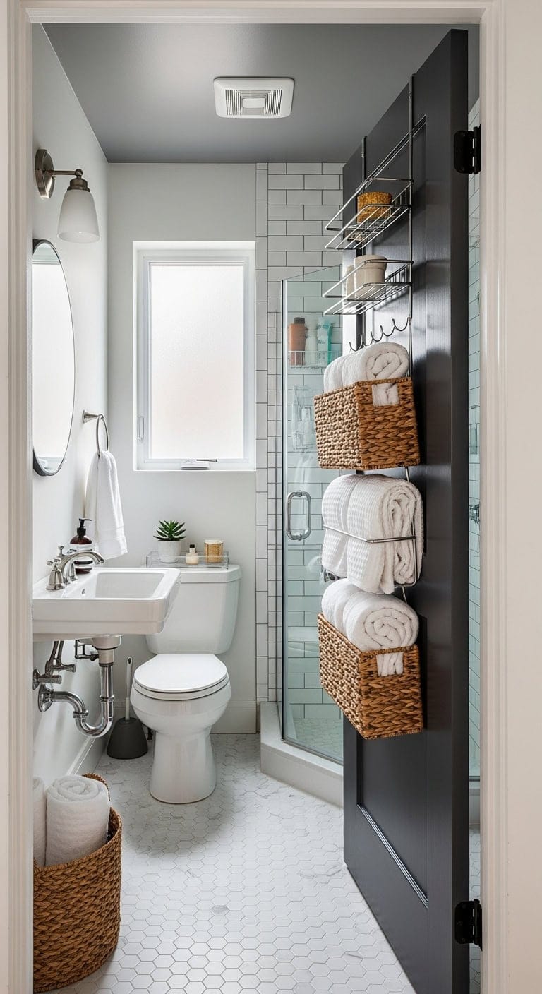 maximize small bathroom space