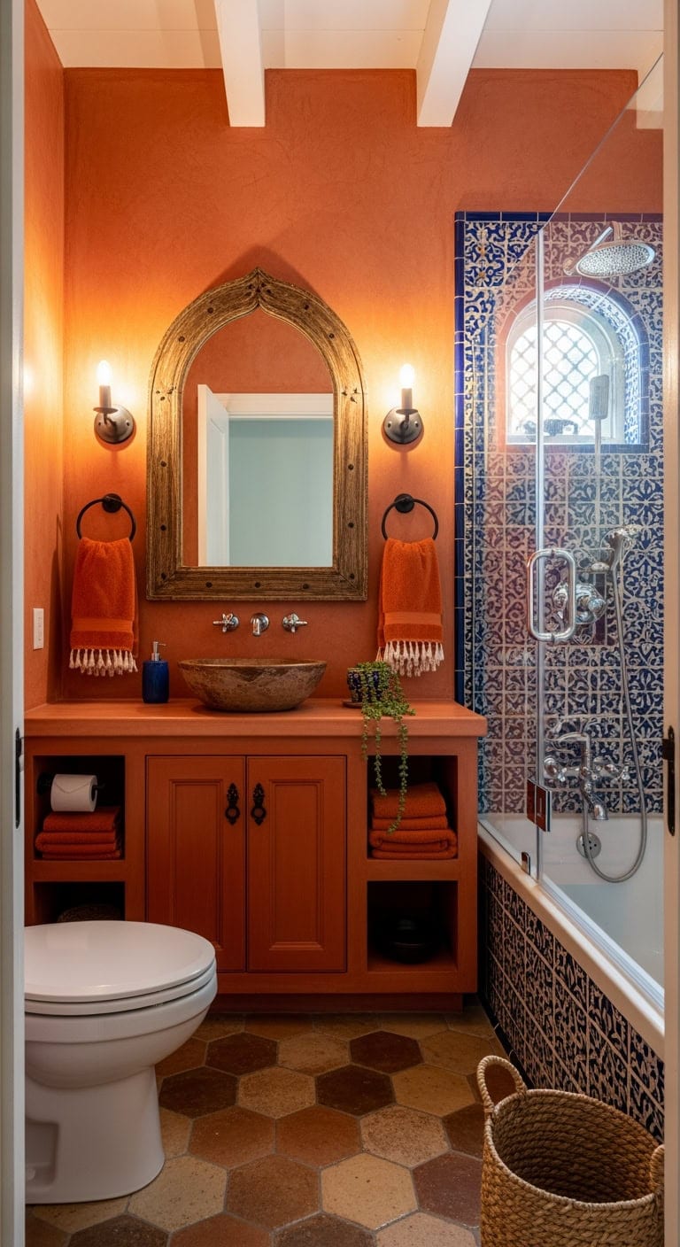 mediterranean burnt orange cobalt blues