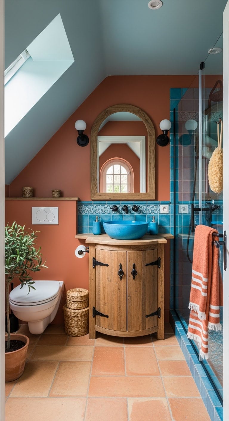 mediterranean terracotta and azure