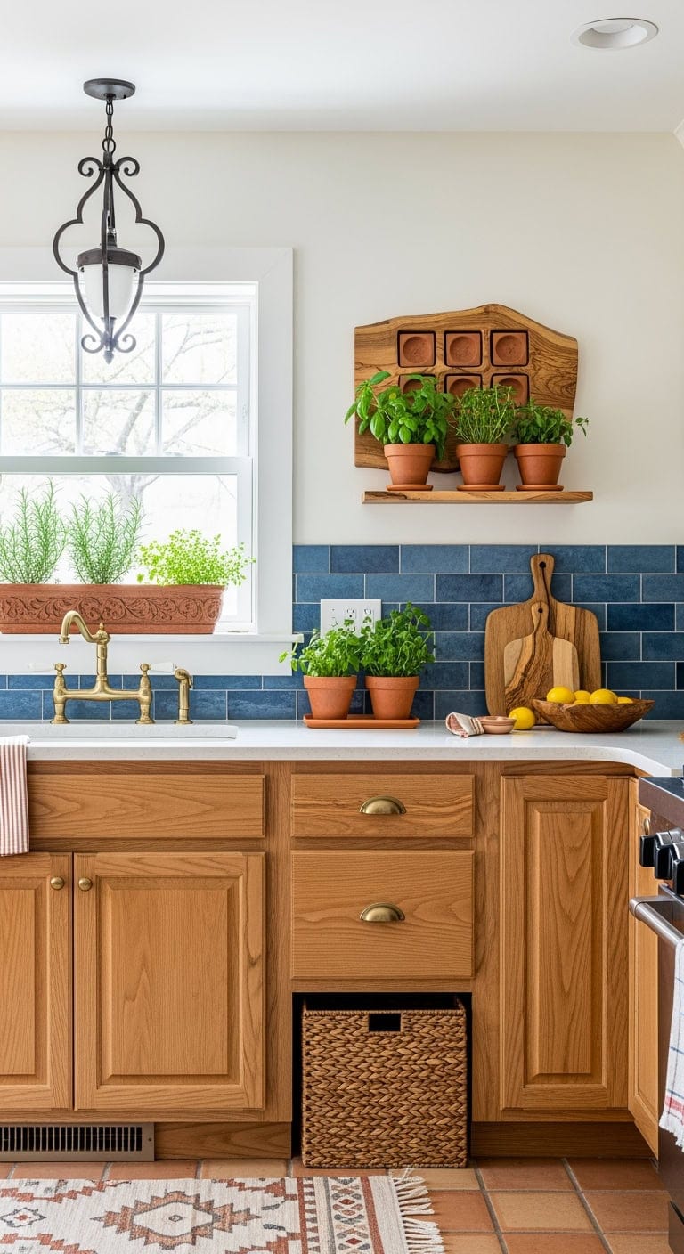 mediterranean terracotta kitchen accents