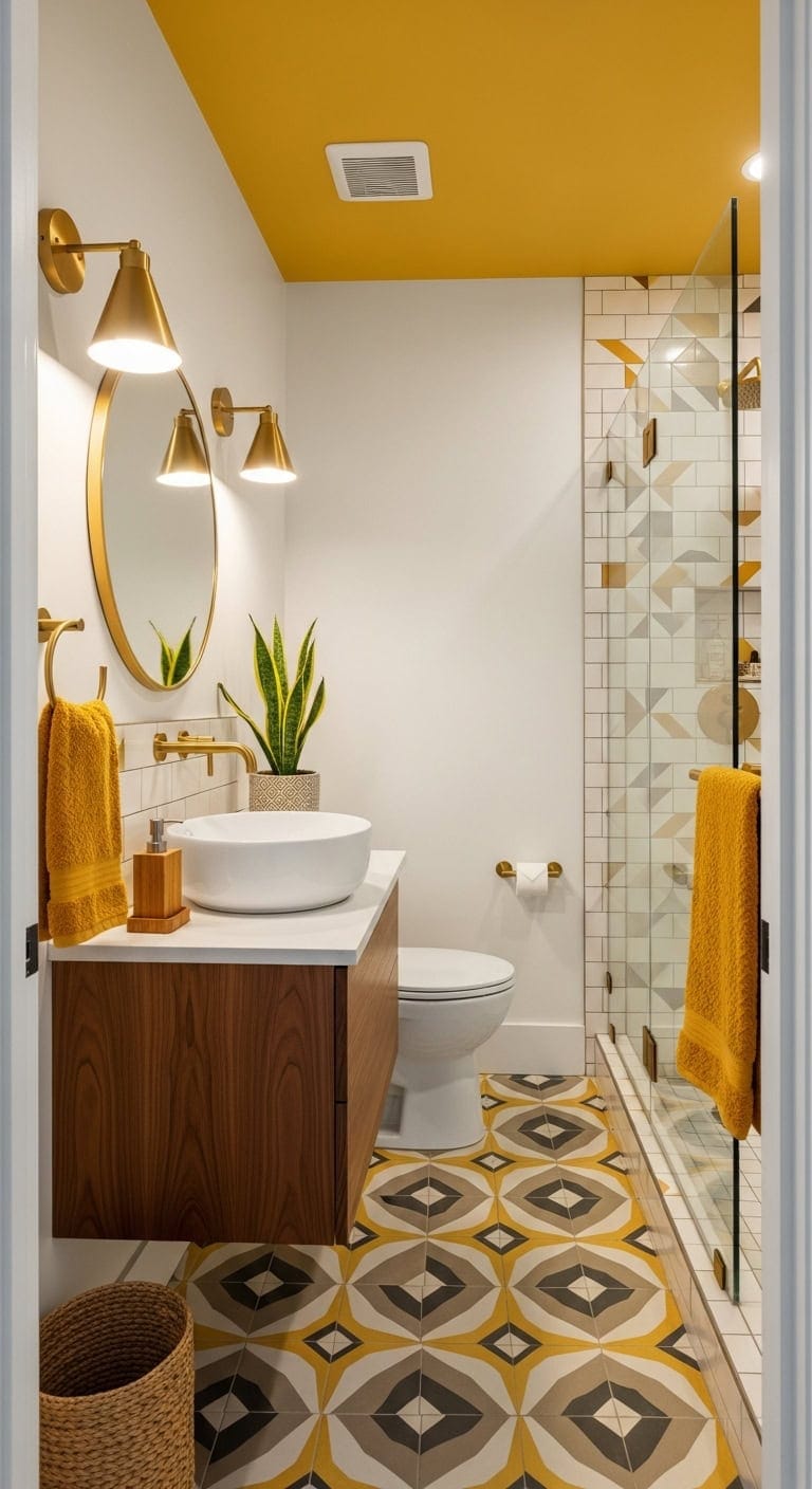 mid century bold geometric statement