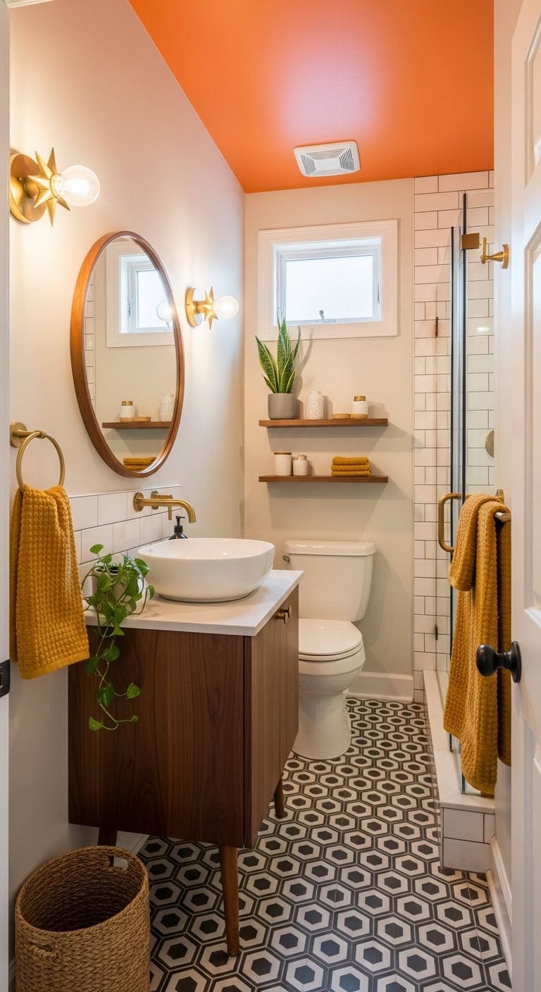 mid century modern compact bath