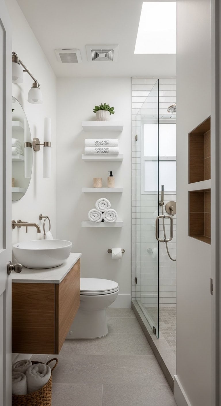 minimalist floating shelf design