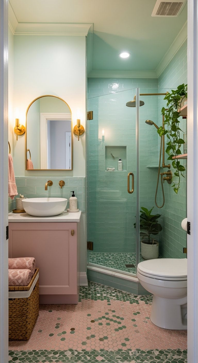 mint green blush vintage retreat