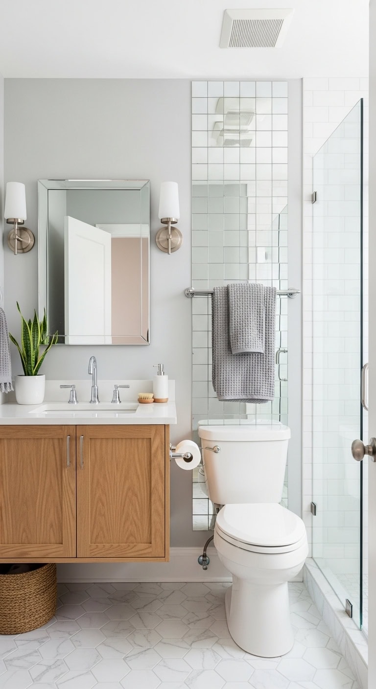 mirror tiles glow bright