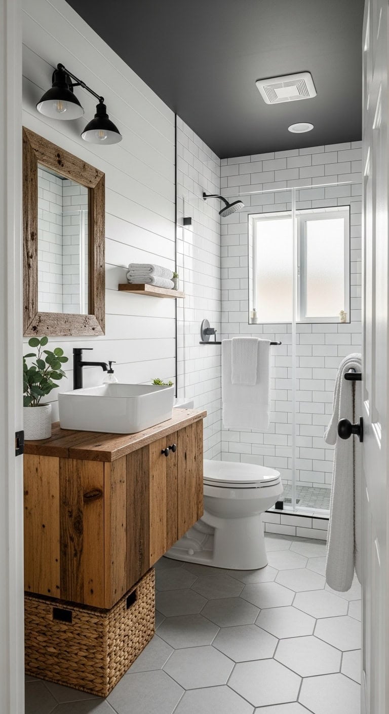 modern farmhouse compact vanity