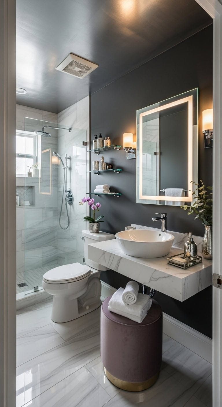 modern glamour compact design