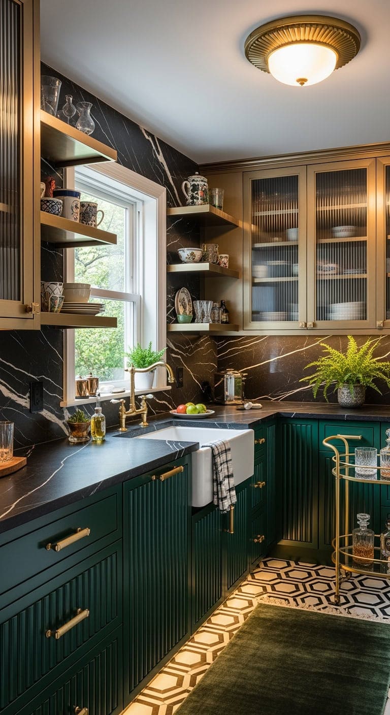 moody emerald art deco