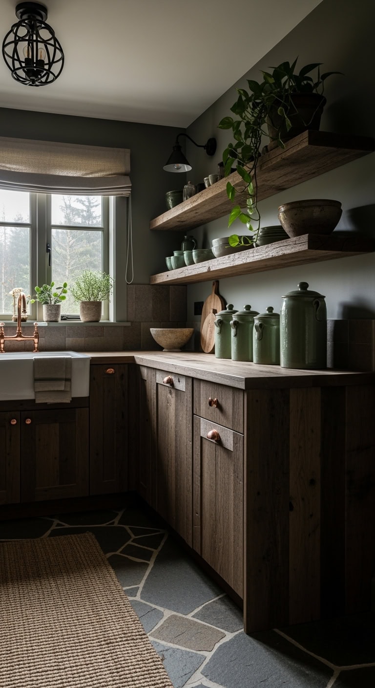 moody espresso and sage