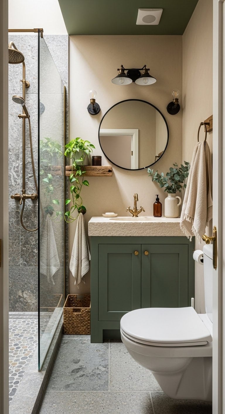 moss green stone retreat