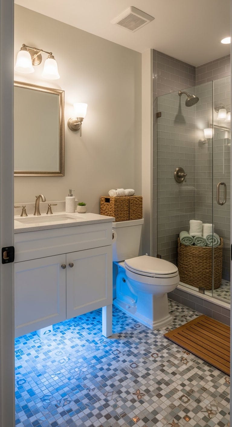 motion sensor blue amber glow