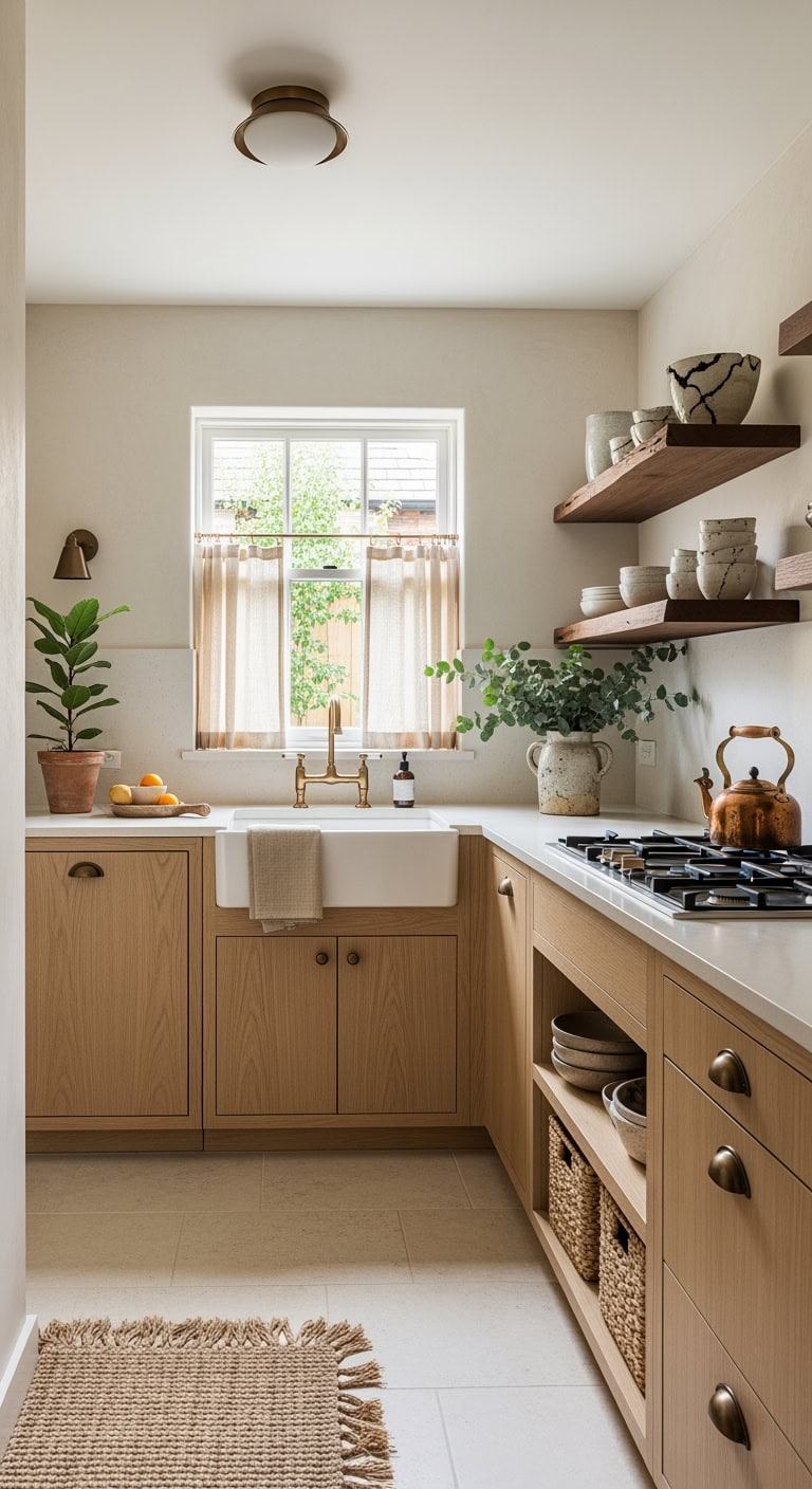 muted clay wabi sabi kitchen
