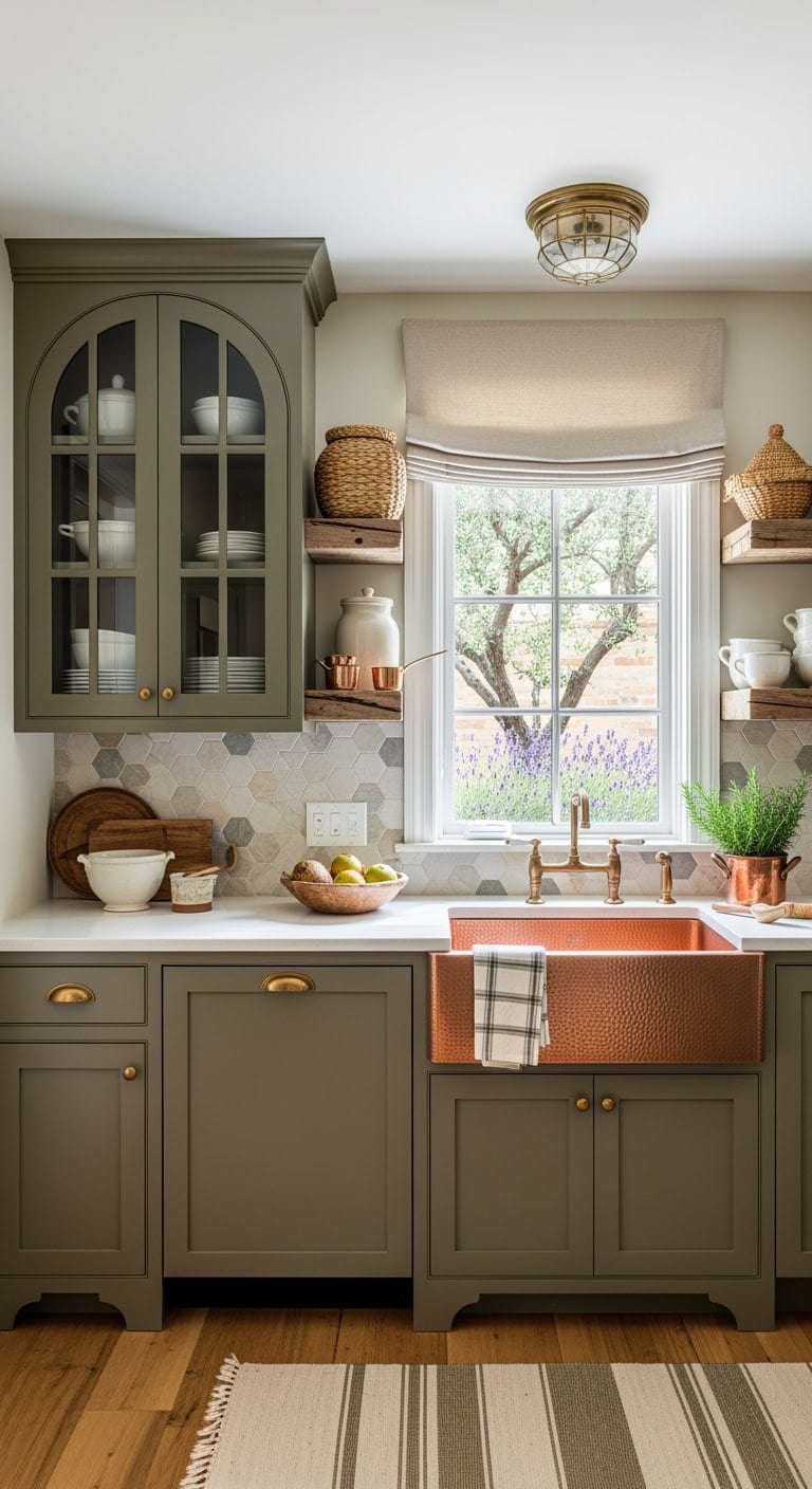 muted olive french farmhouse