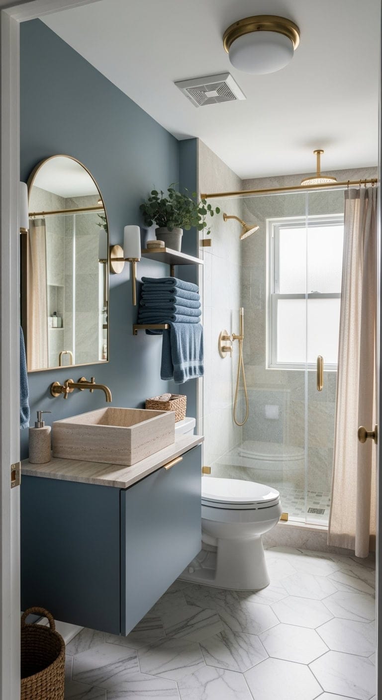 muted slate blue elegance