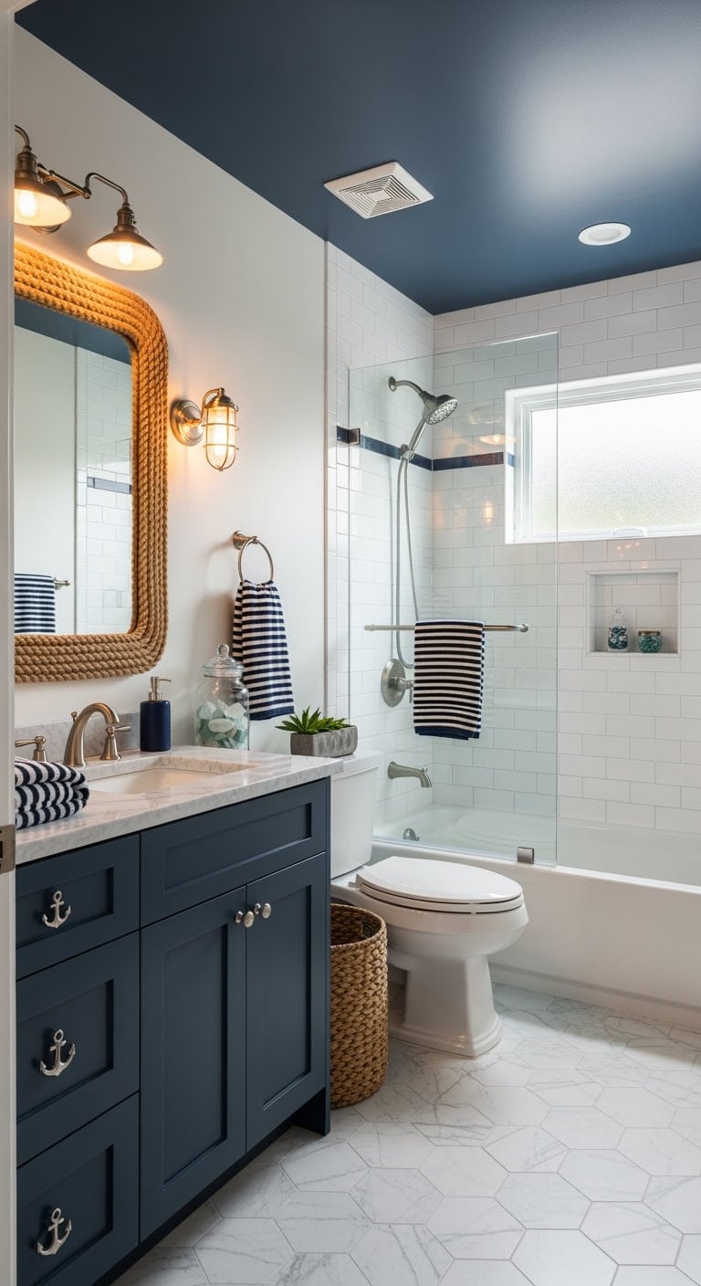 nautical navy and white retreat
