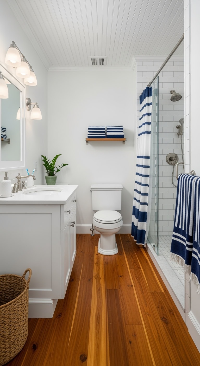 nautical navy and white vanity