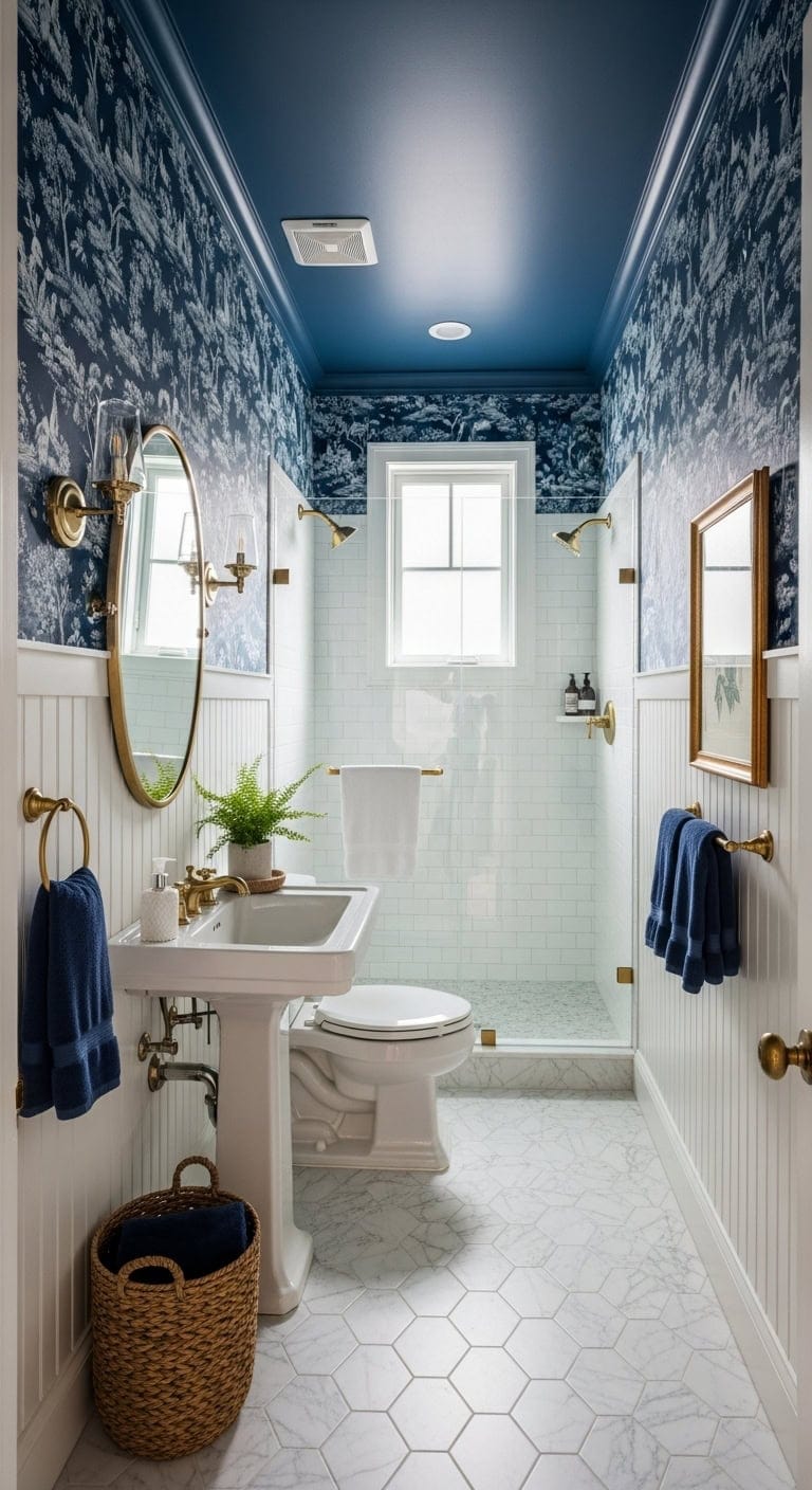 navy toile elegance