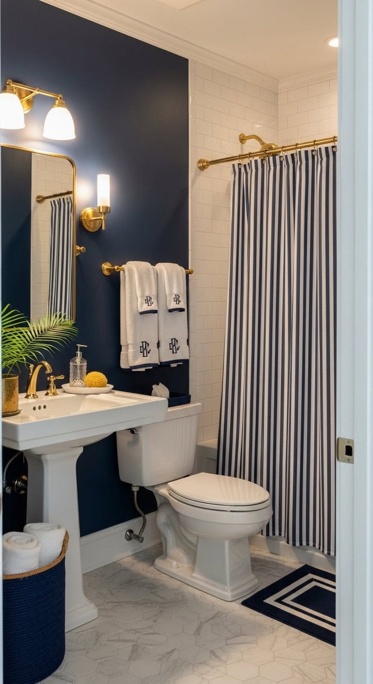 navy white preppy sophistication