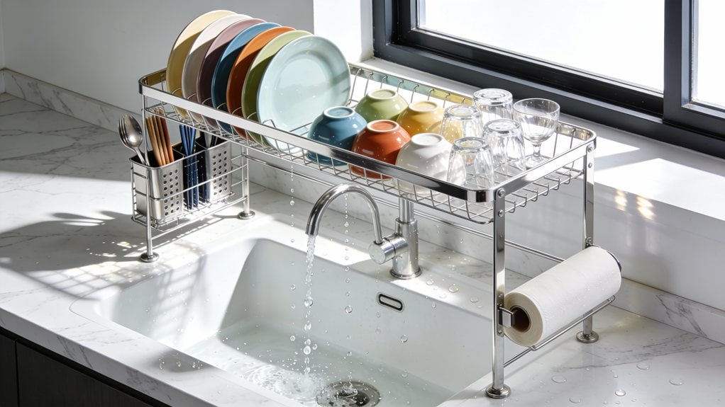 over sink dish racks maximizing space