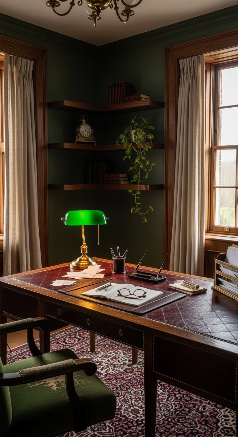 oxblood chesterfield racing green