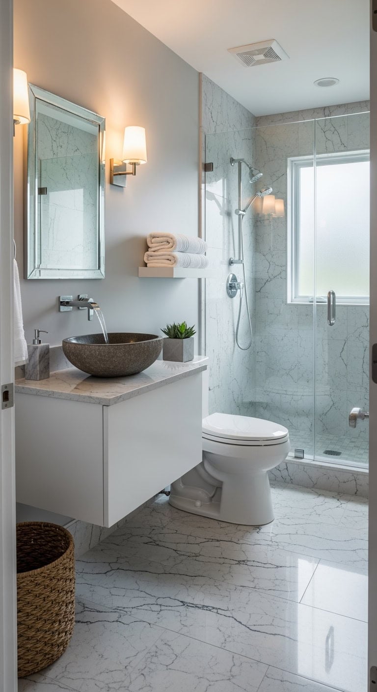 platinum veined quartzite spa