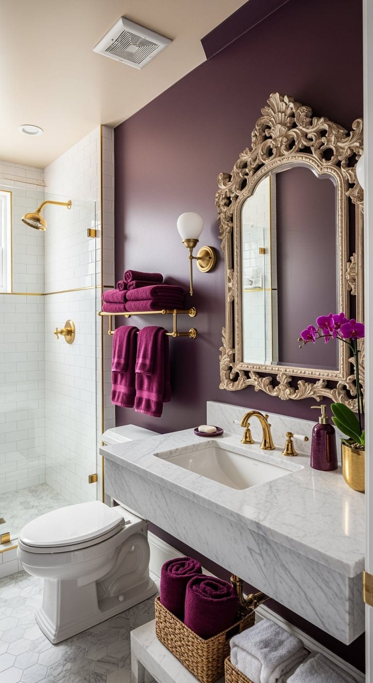 plum and champagne luxe