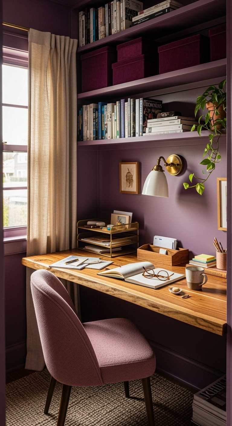 plum chenille acacia nook