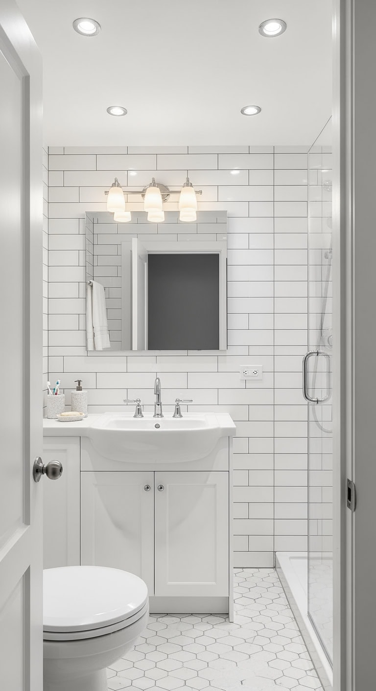 polished chrome spa bathroom
