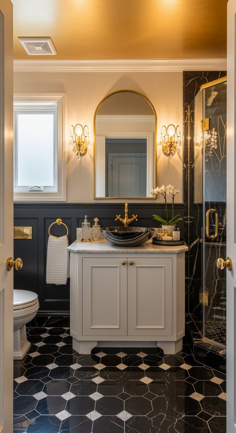 polished gold art deco glamour