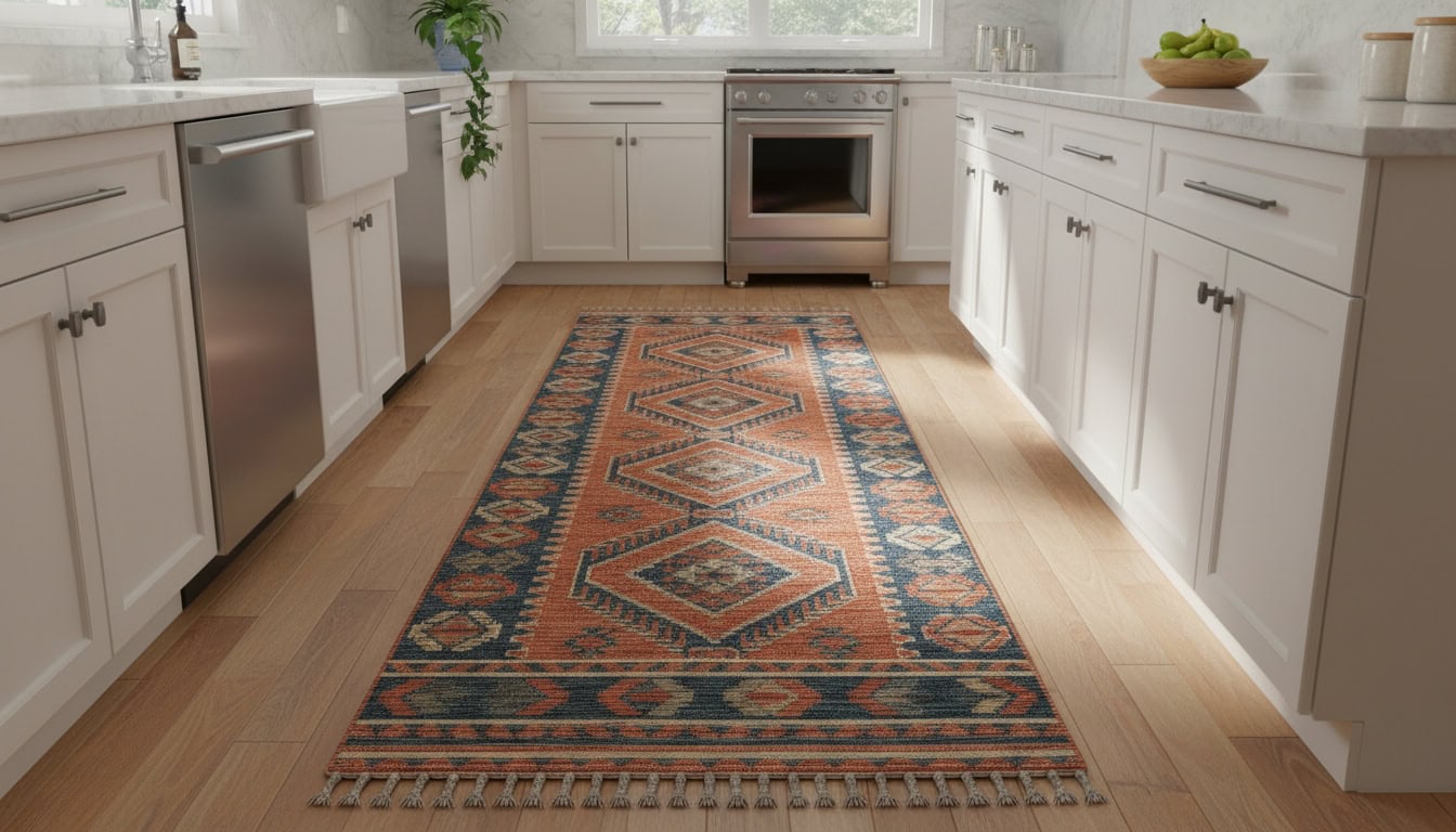 practical and aesthetic boho kitchen runners