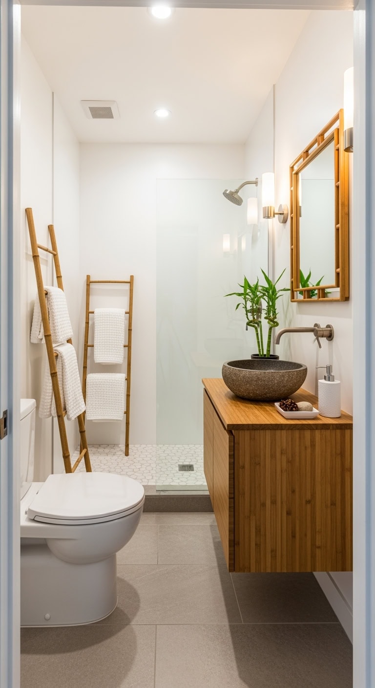 pure white bamboo serenity